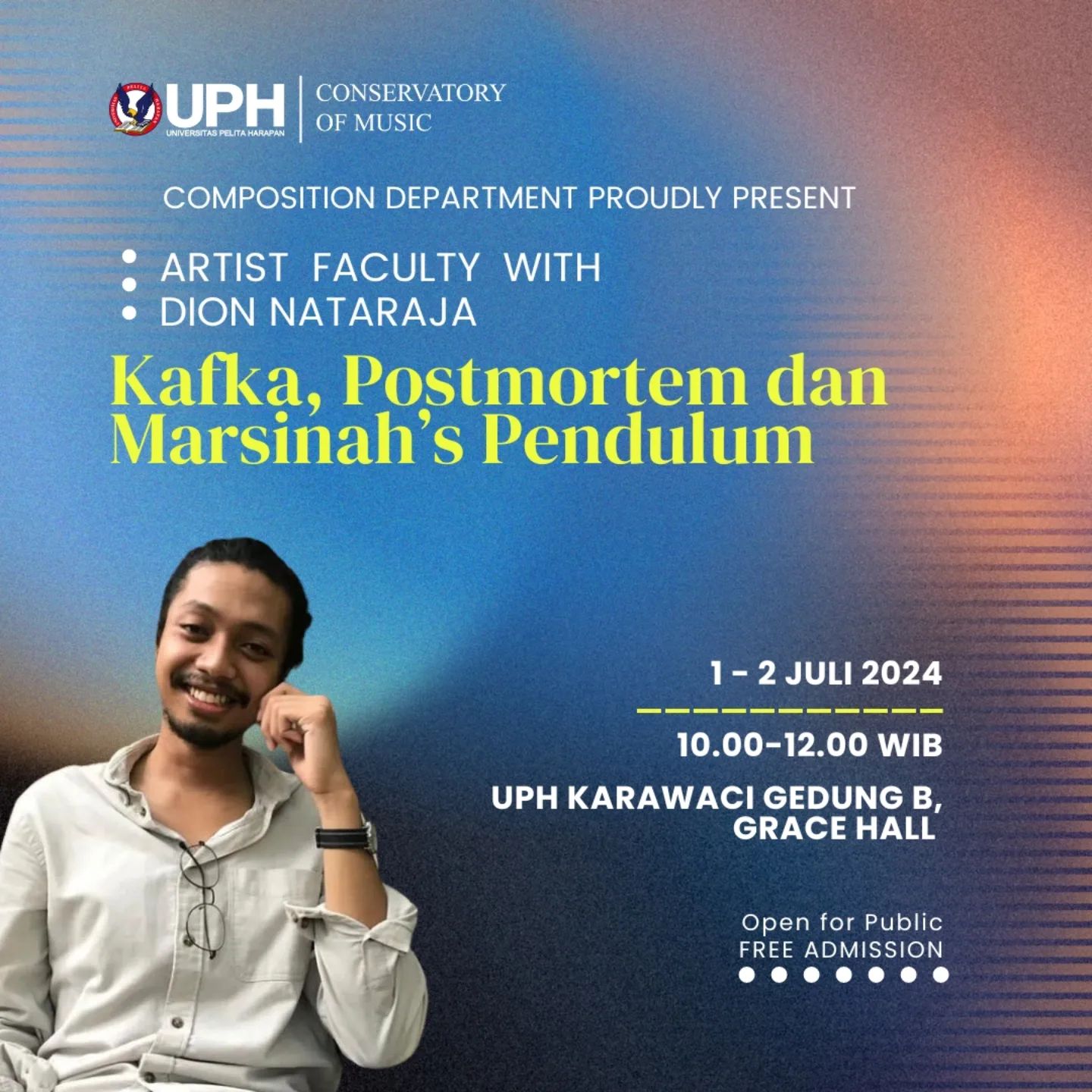 ARTIST FACULTY with Dion Nataraja :  Kafka, Postmortem dan Marsinah’s Pendulum