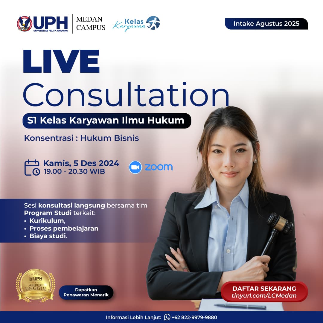 Live Consultation: S1 Kelas Karyawan Ilmu Hukum